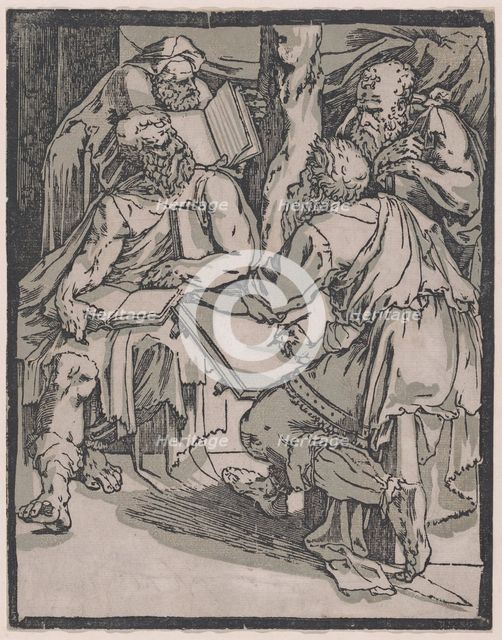 Four Doctors of the Church, ca. 1540-1550. Creator: Domenico Beccafumi.