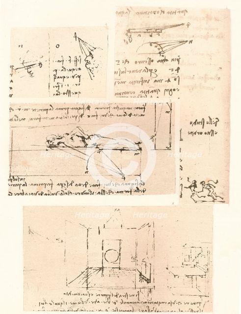 Four drawings illustrating the practice of painting, c1472-c1519 (1883). Artist: Leonardo da Vinci.
