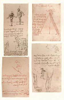 Four drawings illustrating the theory of the movements of the human figure, c1472-c1519 (1883). Artist: Leonardo da Vinci