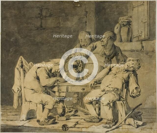 Four Drunken Peasants at Table, n.d. Creator: Unknown.