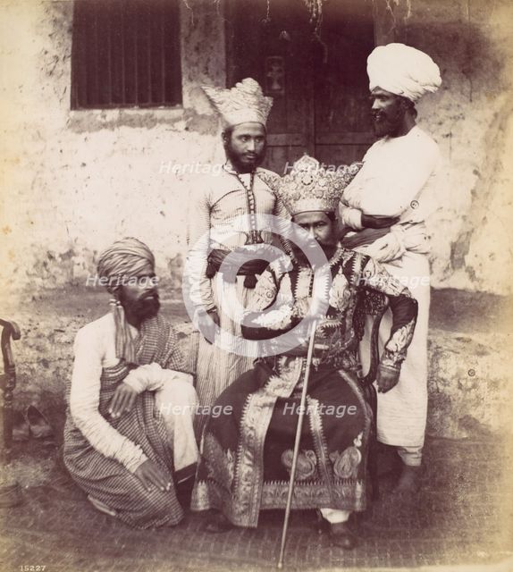Four East Indian Men, 1870s. Creator: Francis Frith.