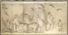 Four Elders of Mt. Shang, 1600s. Creator: Kano Tan?y? (Japanese, 1602-1674)