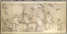 Four Elders of Mt. Shang, 1600s. Creator: Kano Tan?y? (Japanese, 1602-1674)