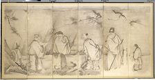 Four Elders of Mt. Shang, 1600s. Creator: Kano Tan?y? (Japanese, 1602-1674)