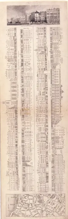 Four elevations of Leadenhall Street, London, c1839. Artist: Anon