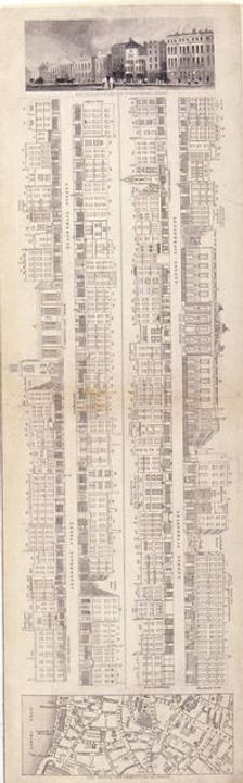 Four elevations of Leadenhall Street, London, c1839. Artist: Anon