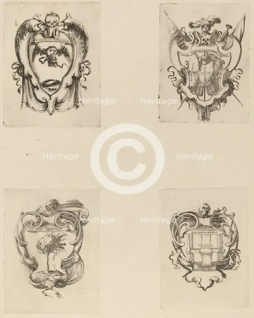 Four Emblems for the Funeral of Prince Francesco de Medici. Creator: Stefano della Bella.