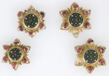 Four Enamel Plaques, French, ca. 1300. Creator: Unknown
