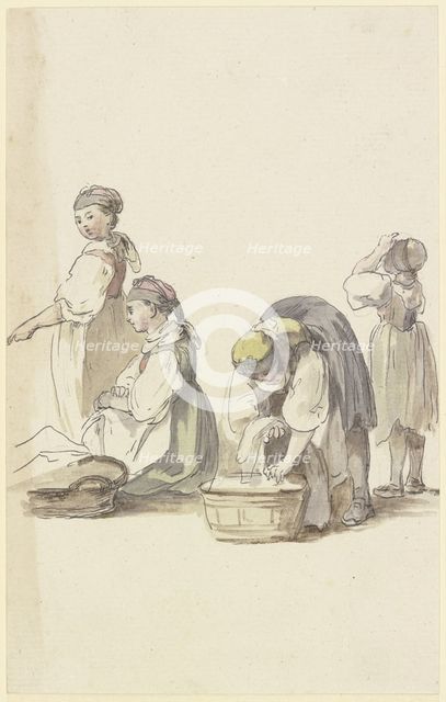 Four farmwomen, c1771-1772. Creator: Georg Melchior Kraus.