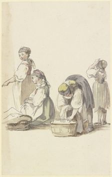 Four farmwomen, c1771-1772. Creator: Georg Melchior Kraus