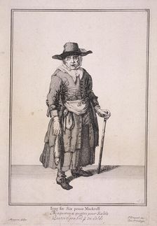 Four for Six pence Mackrell Cries of London, (1688?). Artist: Anon