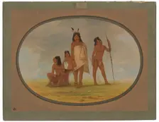 Four Flathead Indians, 1855/1869. Creator: George Catlin