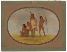 Four Flathead Indians, 1855/1869. Creator: George Catlin
