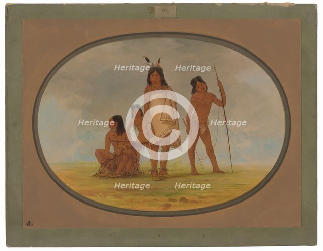 Four Flathead Indians, 1855/1869. Creator: George Catlin.