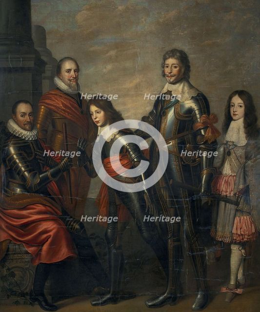 Four Generations of the Princes of Orange: William I, Maurice and Frederick Henry..., c.1660-c.1662. Creator: Pieter Nason.