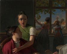 Four girls in one room, 1816-1819. Creator: Johann Peter Krafft