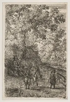 Four Goats (Left Section of The Goats), ca. 1630-33. Creator: Claude Lorrain