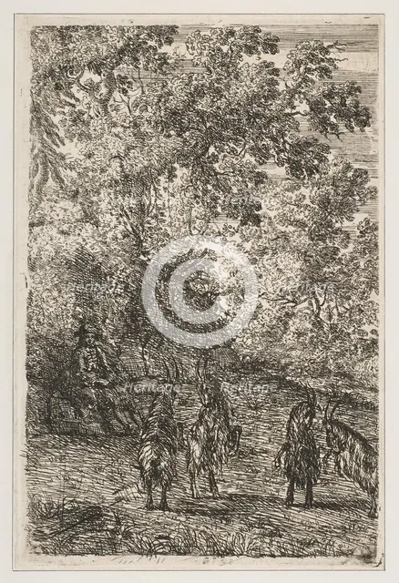 Four Goats (Left Section of The Goats), ca. 1630-33. Creator: Claude Lorrain.
