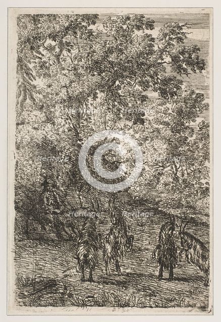 Four Goats (Left Section of The Goats), ca. 1630-33. Creator: Claude Lorrain.