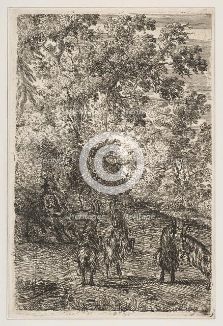 Four Goats (Left Section of The Goats), ca. 1630-33. Creator: Claude Lorrain.