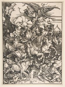 Four Horsemen of the Apocalypse, ca. 1497/1498. Creator: Albrecht Durer