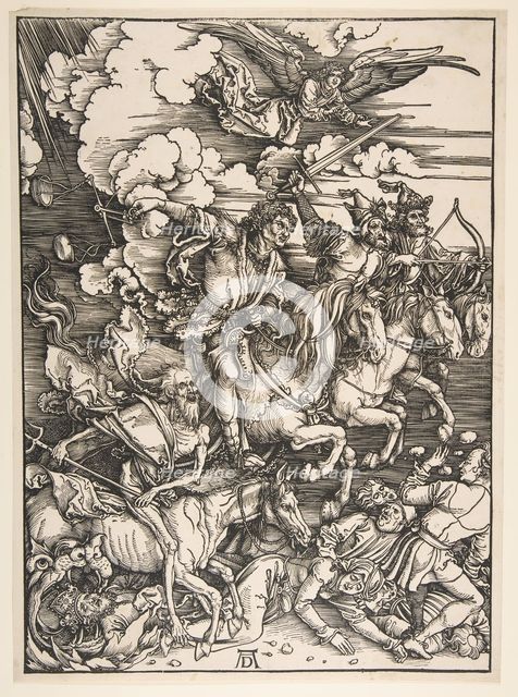Four Horsemen of the Apocalypse, ca. 1497/1498. Creator: Albrecht Durer.