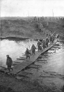 Four Hours After The Attack; At 9 a.m. on July 31, 1917, the first German prisoners..., 1917. Creator: Unknown