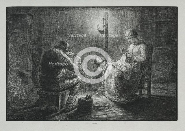 Four Hours of the Day: Night, 1860. Creator: Adrien Lavieille (French, 1818-1862).