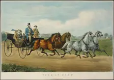 Four-in-Hand, 1861., 1861. Creators: Nathaniel Currier, James Merritt Ives, Currier and Ives