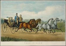 Four-in-Hand, 1861., 1861. Creators: Nathaniel Currier, James Merritt Ives, Currier and Ives