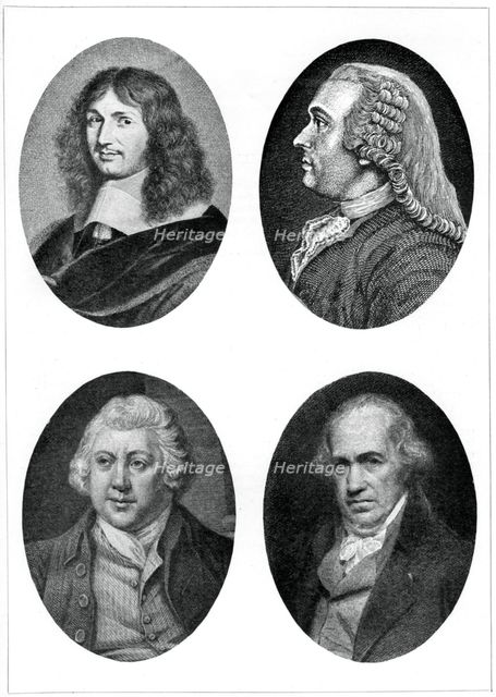 Four industrial reformers: Colbert, Turgot, Arkwright and Watt, (1903). Artist: Unknown