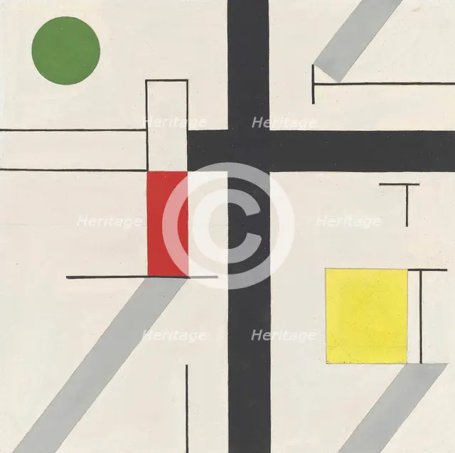 Four irregular spaces, 1932. Creator: Taeuber-Arp, Sophie (1889-1943).