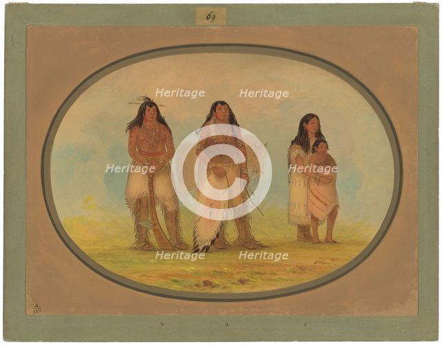 Four Kiowa Indians, 1861/1869. Creator: George Catlin.