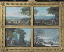 Four Landscapes, Representing the Four Seasons, c.1735-c.1745. Creator: Jacques-Guillaume van Blarenberghe