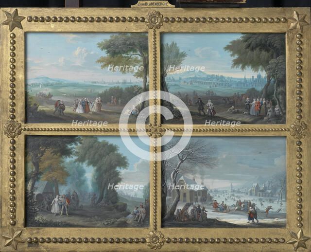 Four Landscapes, Representing the Four Seasons, c.1735-c.1745. Creator: Jacques-Guillaume van Blarenberghe.
