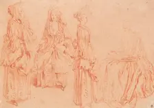 Four Ladies, about 1710. Creator: Jean-Antoine Watteau