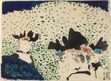 Four Ladies with Fancy Hats, 1892/1893. Creator: Edouard Vuillard
