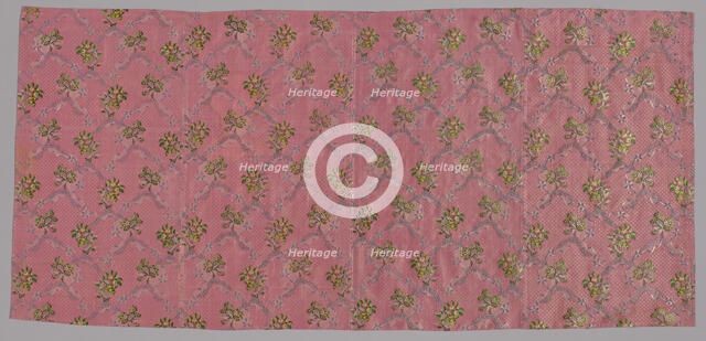 Four Lengths of Woven Silk, France, 1760s. Creator: Unknown.