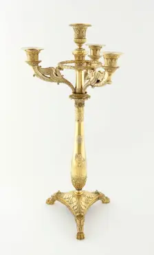 Four Light Candelabrum (one of a pair), Paris, 1809/19. Creator: Martin-Guillaume Biennais