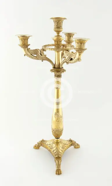 Four Light Candelabrum (one of a pair), Paris, 1809/19. Creator: Martin-Guillaume Biennais.