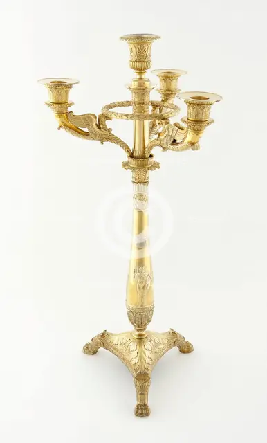 Four Light Candelabrum (one of a pair), Paris, 1809/19. Creator: Martin-Guillaume Biennais.