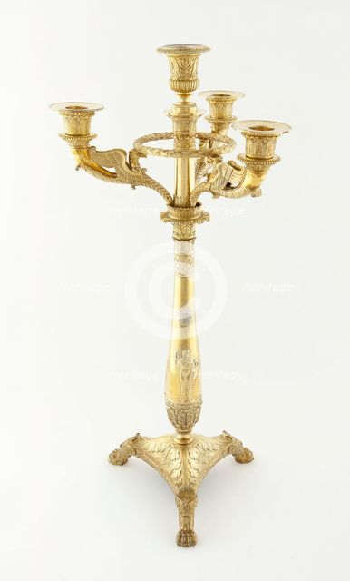 Four Light Candelabrum (one of a pair), Paris, 1809/19. Creator: Martin-Guillaume Biennais.