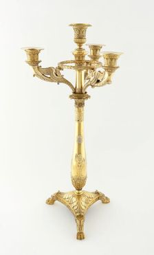 Four Light Candelabrum (one of a pair), Paris, 1809/19. Creator: Martin-Guillaume Biennais