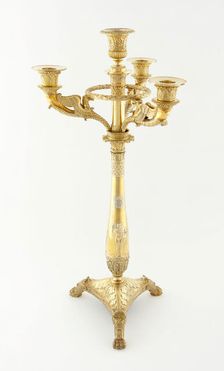 Four Light Candelabrum (one of a pair), Paris, 1809/19. Creator: Martin-Guillaume Biennais