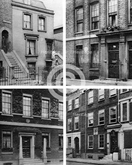 Four London houses of famous men, London, 1926-1927. Creator: McLeish.