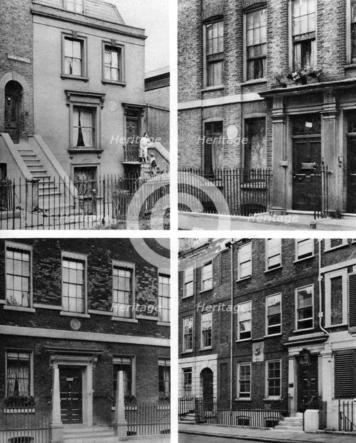 Four London houses of famous men, London, 1926-1927. Creator: McLeish.
