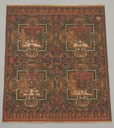 Four Mandalas of the Guhyasamaja Cycle, 16th century. Creator: Unknown