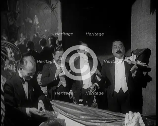 Four Male Civilians Standing Together. They Smile For the Camera, 1924. Creator: British Pathe Ltd.