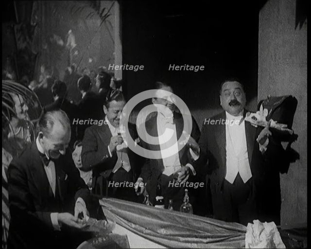 Four Male Civilians Standing Together. They Smile For the Camera, 1924. Creator: British Pathe Ltd.