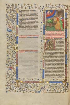 Four Men kneeling before God; Des cas des nobles hommes et femmes, about 1413-1415. Creators: Boucicaut Master, Workshop of the Boucicaut Master